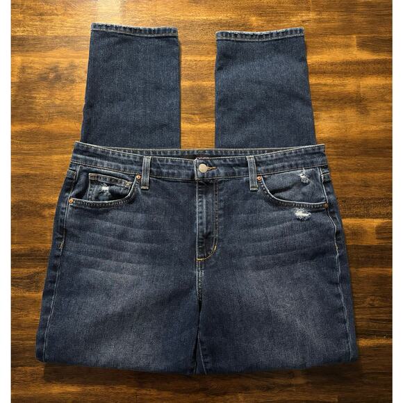 Joes Jeans Womens 31 Boyfriend Slim Ankle Mid Rise Medium Wash Distressed Denim - Picture 1 of 11